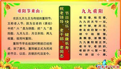 关于九月九重阳节的节日来历以及习俗资料