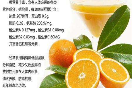 橙子的营养价值与功效 橙子营养与做法