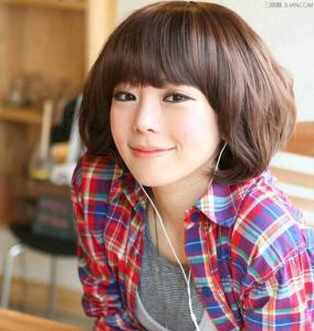 短发玉米烫发型图片 2015女生韩式时尚玉米烫短发发型