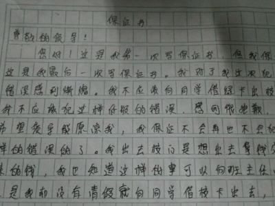 小学生学习态度检讨书300字