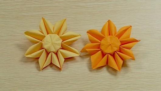 向日葵的手工折纸步骤 如何折向日葵