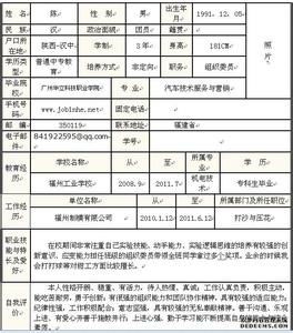 应聘简历范文 人力资源应聘面试简历范文（纯文本格式）