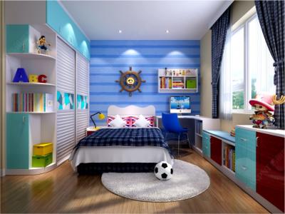 儿童房装修效果图男孩 动感设计男孩房装修的效果图
