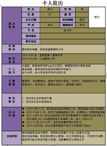 计算机专业简历模板 汉语专业简历模板