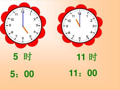 一年级数学钟表的认识 小学一年级数学认识钟表2篇