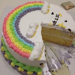 奶油蛋糕的做法 彩虹奶油蛋糕卷的做法_怎么做好吃的奶油蛋糕卷