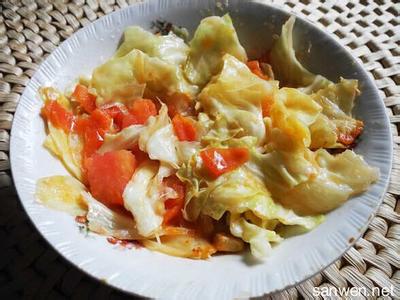 大头菜 圆白菜 大头菜炒柿子怎么做 西红柿炒圆白菜的做法