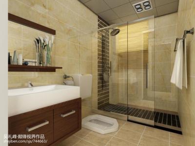 浴室瓷砖装修效果图 装修出另类浴室瓷砖的效果图