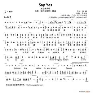 say yes 王铮亮 王铮亮《Say Yes》歌词电影《咱们结婚吧》插曲