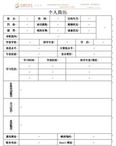 应届毕业生简历模板 空白的应届毕业生简历模板