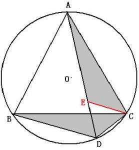 已知：如图，△ABC是⊙O的内接正三角形，点D是的中点