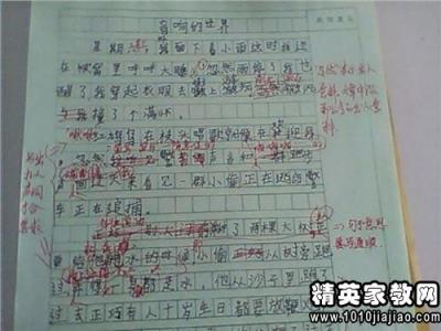 中学生作文批改评语 初中学生作文评语