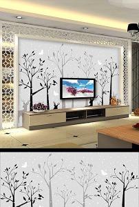 电视墙设计效果图欣赏 手绘电视背景墙效果图欣赏