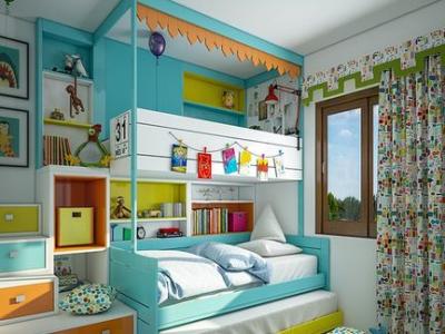 创意儿童房装修效果图 宜家创意儿童房效果图