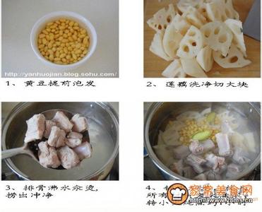 莲藕黄豆排骨汤的做法 家常莲藕黄豆排骨汤的做法