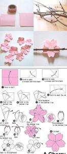 立体樱花折纸图解 樱花折纸图解
