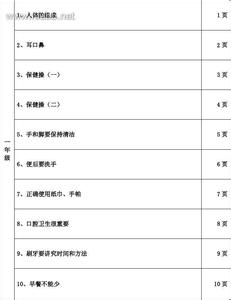 一年级健康教学计划 一年级健康教育教学计划(2)