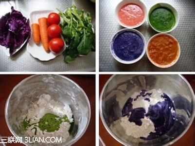 自制彩色面条的做法 自制蔬菜汁彩色面条方法