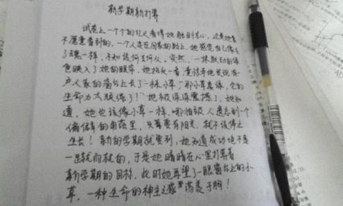 新学期新打算作文250字 关于新学期新打算作文