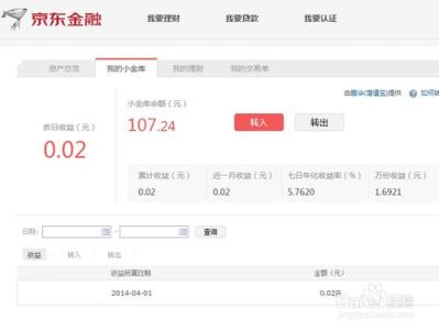 京东小金库多久看收益 京东小金库收益怎么算