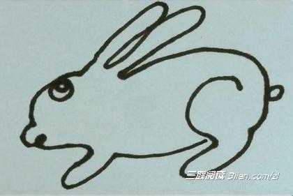 一笔画兔子 一笔画兔子的方法
