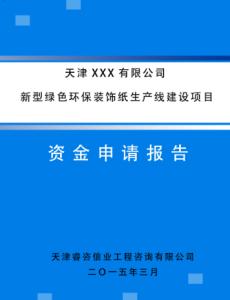 建设项目申请报告 生产线建设项目申请报告