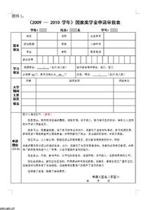 国家助学金申请书 2014年国家助学金申请书