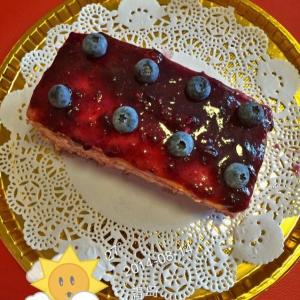 蓝莓芝士蛋糕的做法 蓝莓蛋糕块的做法