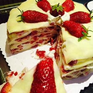 草莓千层蛋糕图片 草莓千层蛋糕的做法