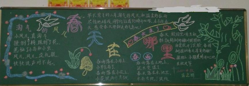 春天黑板报图片大全 小学生春天黑板报图片大全