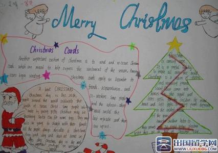 圣诞节英语手抄报 四年级圣诞节英语手抄报