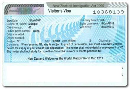 新西兰旅游签证打工 新西兰旅游签证
