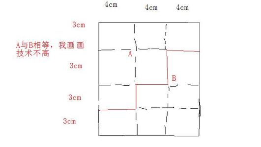 全等图形划分 如图，把一个长方形划分成二个全等的小长方形