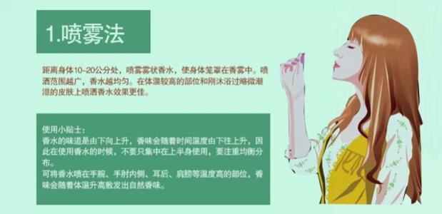 女士喷香水的正确方法 正确使用香水的方法