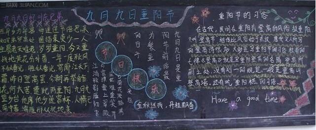 重阳节黑板报：重阳节食俗