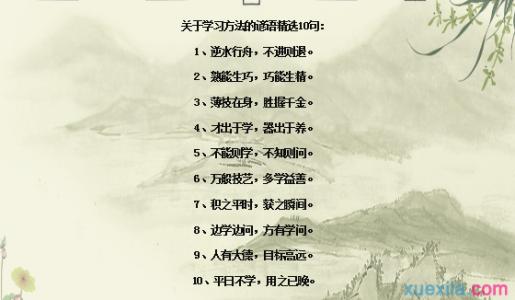 关于学习的谚语 学习的谚语大全