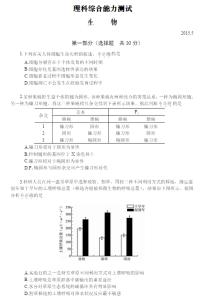 2016海淀二模生物 2016年海淀二模生物试题卷