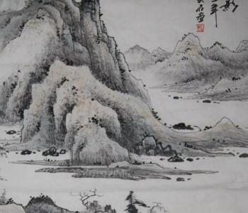 中国画山水画图片简单 简单的山水中国画图片