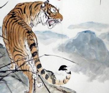 中国画老虎图片 关于老虎的中国画图片