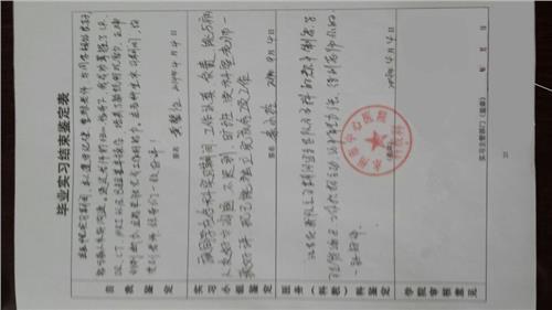 医学生实习鉴定表模板