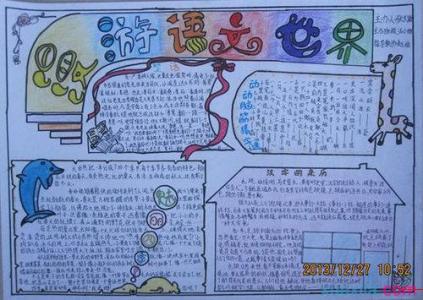 小学生语文手抄报 语文四单元手抄报_小学生语文手抄报