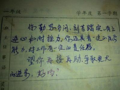 班主任对小学生的评语 小学班主任综合评语