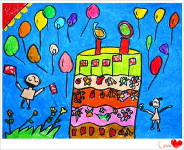 国庆节儿童画 国庆节儿童画精品 2016国庆节题材的儿童画精品
