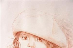 龙的画法铅笔画图片 戴帽子小女孩铅笔画画法