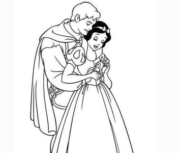 白雪公主图画 白雪公主图画片_白雪公主与王子的图画