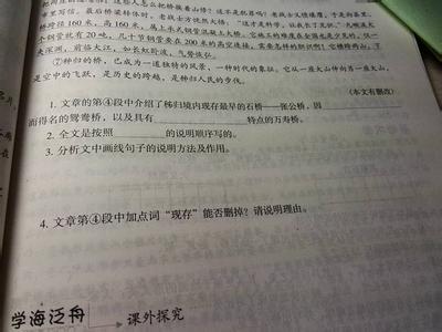 《桥》初中的阅读答案 桥阅读答案