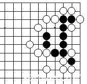 围棋死活棋的技巧：左右同形占据中央