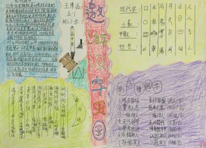 汉字的魅力手抄报 关于汉字的手抄报图片 有魅力的汉字手抄报图片