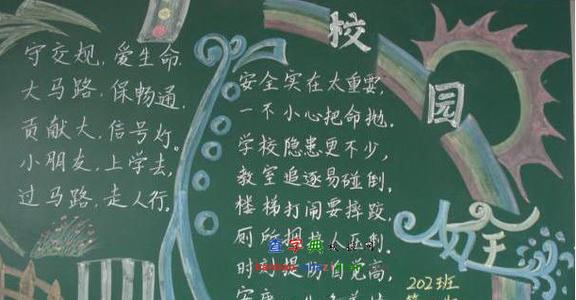 一年级黑板报图片大全 求小学一年级安全黑板报图片大全