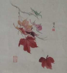 最简单的中国画图片 枫叶的中国画图片